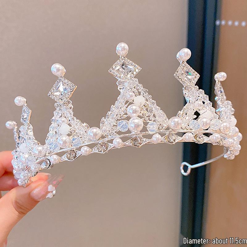 Princess Birthday Crown Headband for Girls – High-end Hair Accessories & Clip