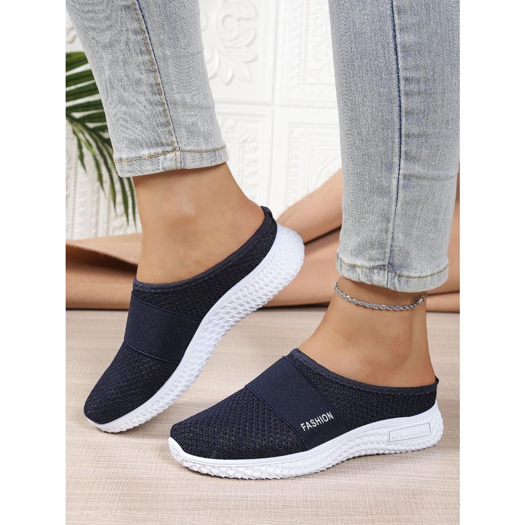 Ladies' Casual Sports Shoes, One Foot Kick, Suitable for Spring and Summer Beach Vacation, Travel and Leisure, Mesh Suitable for Plus Size Women