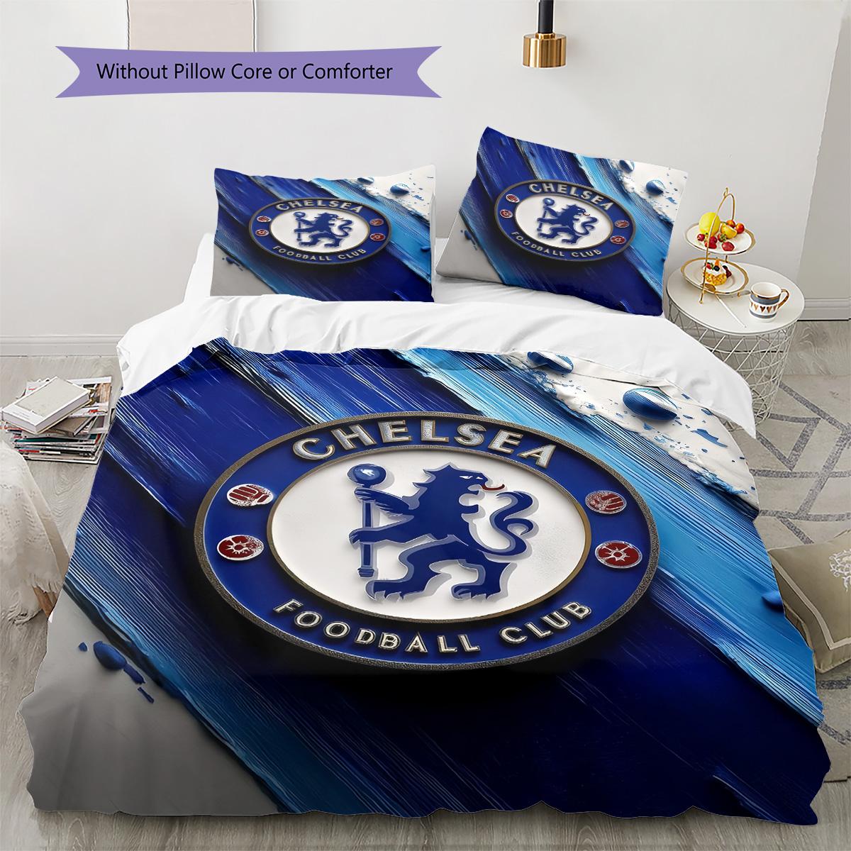 

Chelsea FC Pattern Bedding Quilt Set Quilt Cover Pillowcase Home Decoration Birthday Gift (1 * duvet cover + 2 * pillowcase, without core) 135x200cm