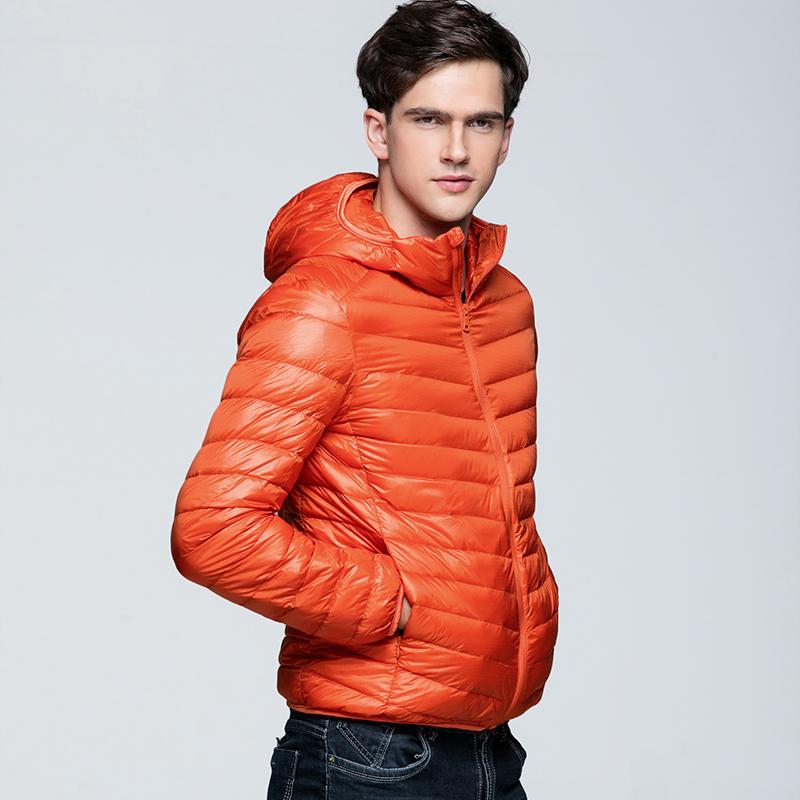 NewBang Down Coat Male Ultra Light Down Jacket Men Winter Jackets Lightweight Jackets Hooded Parka Windbreaker Feather Parka