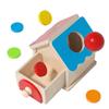 Montessori Wooden Drawer Box Early Education Textile Drum Pressure Ball and Puzzle Toys for Kindergarten