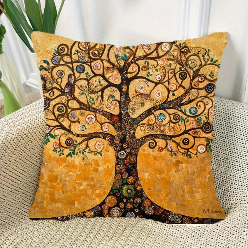 Tree Of Life Art Cushion Covers Chair Living Room Pillowcase Cozy Zipper Sofa Pillow Covers Bedroom Indoor Home Decor