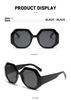 European & American Color Block Polygon Street Style Sunglasses