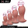 Extra Large Soft Flesh Realistic Veins Wearable Anal Plug Masturbator for Men and Women