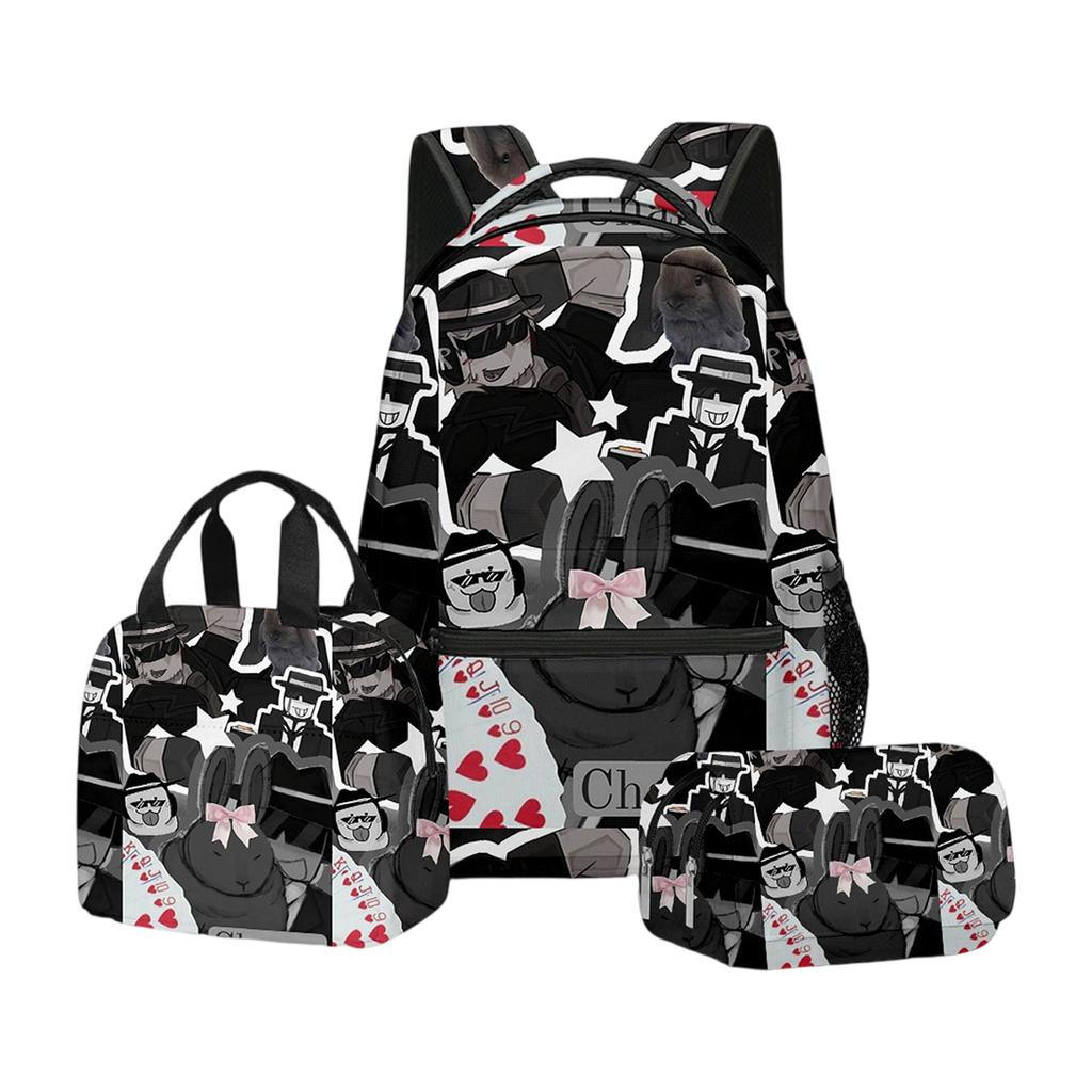 Cartoon Printing Casual Shoulder Bag Junior High School Students Large Capacity Backpacks