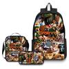 Printed Backpack Wooden Stick Man Shanhaijing School Bag Pencil Case