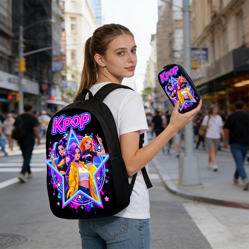 1/2/3/4/5PCS K-POP Girl Group Pattern Backpack Set The Perfect Gift for Fans