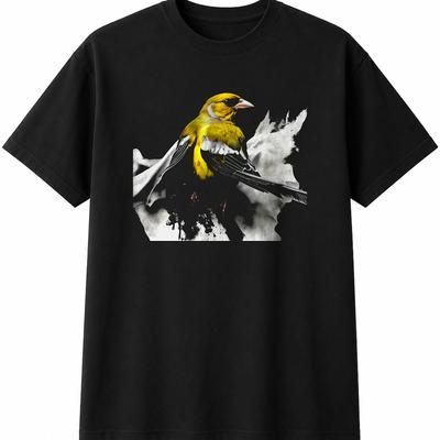 Greenfinch Bird Mens Womens T-Shirt Nature Unisex Novelty Gift Tee Funny Present