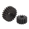 RC Car Reduction Gear Black Steel Smooth Running 0.8M 14T 21T Reduction Gear for Axial Capra for