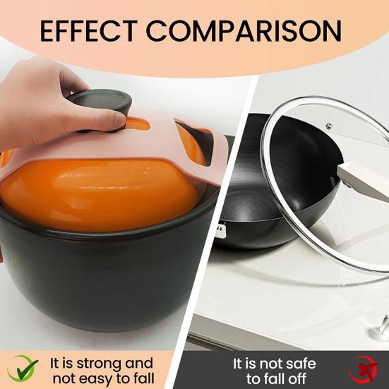 1/2Pcs Silicone Lid Strap Food Grade Easy to Use Durable Reusable Multi-purpose Universal Stretchable Lid Strap