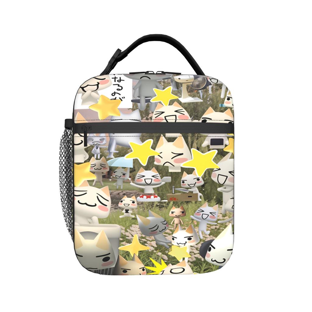 Toro Inoue Cat Lunch Bag For Child Graphic Design Lunch Box Vintage Office Cooler Bag Portable Insulated Oxford Tote Food Bags