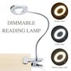 Dimmable Flexible USB Reading Lamp Next to Office Desk (Silver)