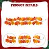 Fall Leaf Garland Autumn Festival Christmas Realistic Artificial Indoor Ornament