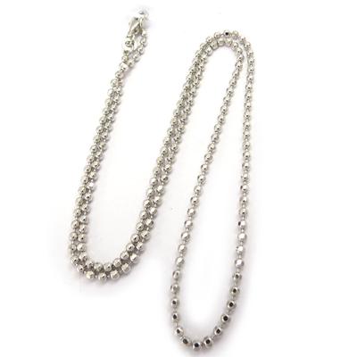 [K5218] - Silver 'Micro-Balls' Chain 45 Cm 2 Mm