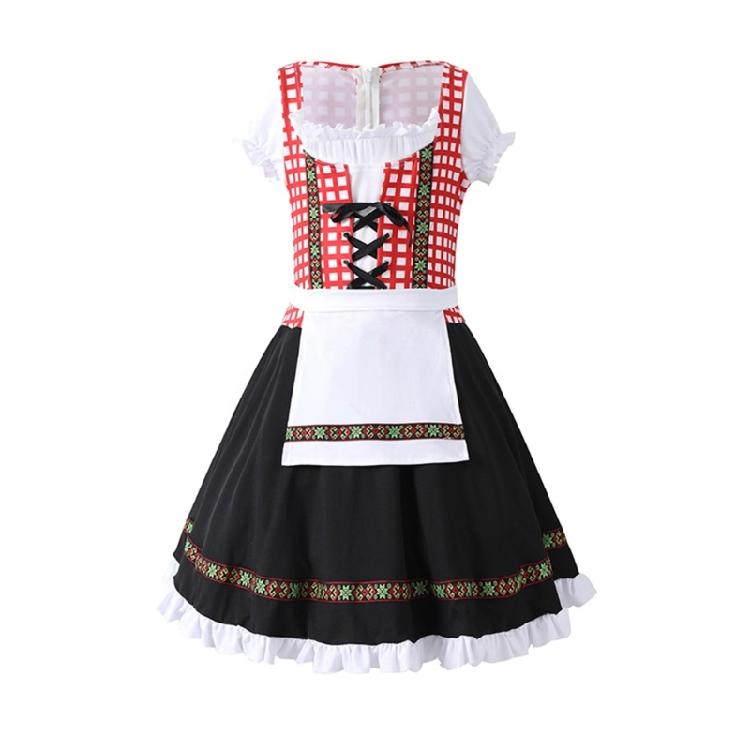 Kids Girls German Bavarian Oktoberfest Costume,Beer Costume Dirndl Dresses for Halloween and Beer Festival Carnival