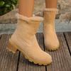Fashion Winter Thick Plush Snow Boots Women Faux Suede Non-slip  Woman Keep Warm Cotton Padded Shoes Platform Ankle Booties Size 36-43