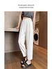 Women's Ice Silk Harem Pants: Summer 2025 High-Waist, Petite, Nine-Point, Casual Cigarette Style