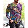 Gothic Street Style Hip Hop Rock Men's Long Sleeve T-Shirts Spring Autumn 3D Printing Youthful Vitality Tops Tees Plus Size Clothing