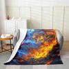 Blue Dragon Print Gift Blanket Home Decoration Gift Soft Flannel Blanket Nap Blanket Gift Blanket Source