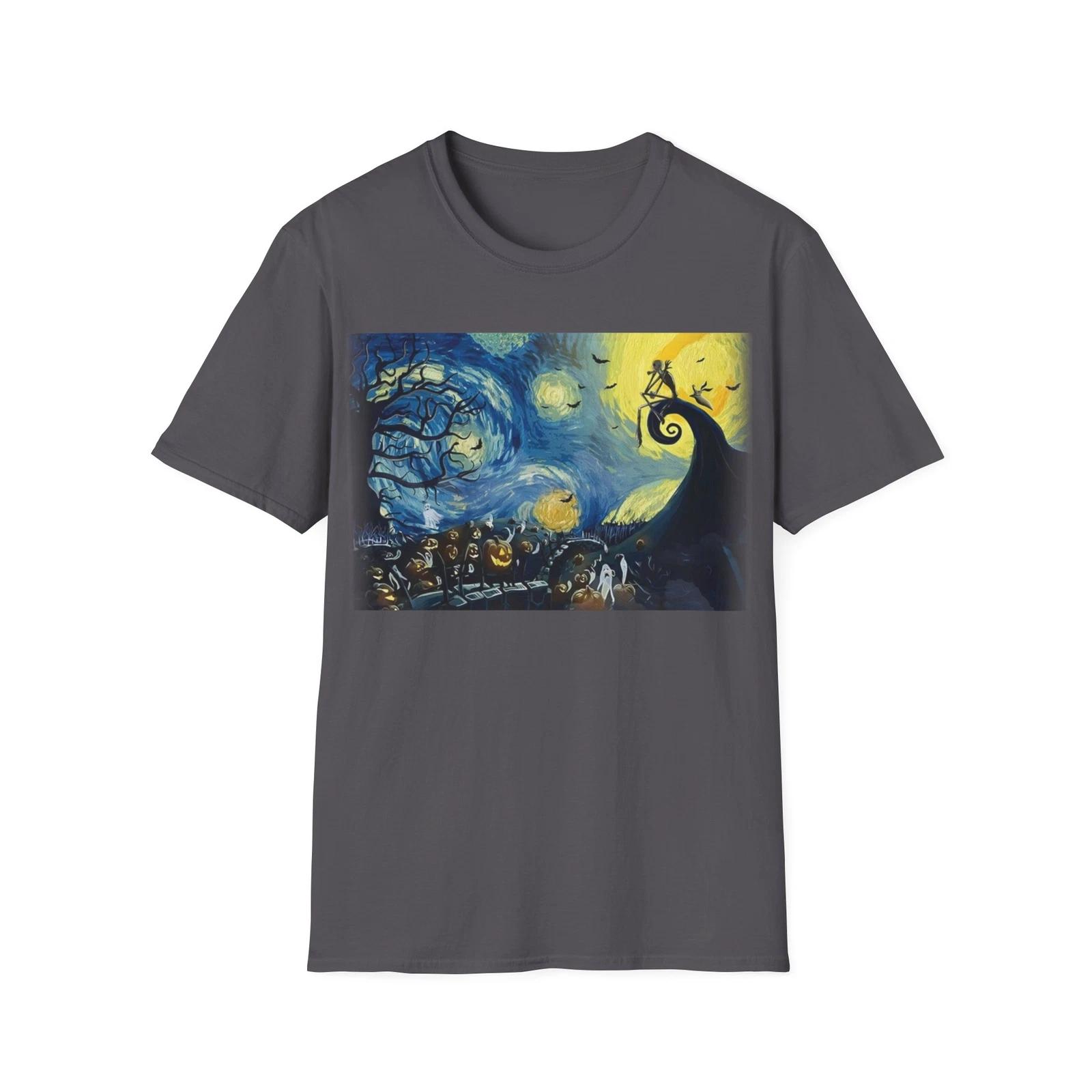 Starry Night Nightmare Before Christmas Softstyle T-Shirt M