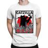 Divertente Catzilla Giappone Gatto Gattino Amante Uomo Maglietta Uomo Casual Estiva Uomo Maglietta Oversize Camicia Harajuku Abbigliamento Uomo