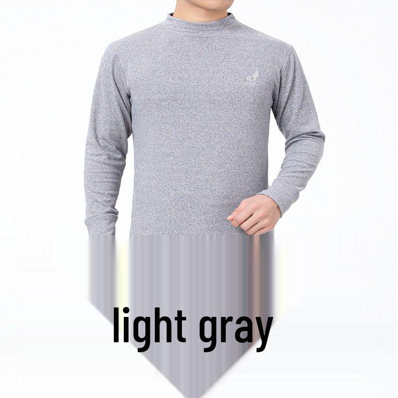 

Мужской самонагревающийся бархатный термобелье: Двусторонний, со средней высотой горловины, ветрозащитный, с постоянной температурой для зимы и осени. 2XL (75-85 kg)