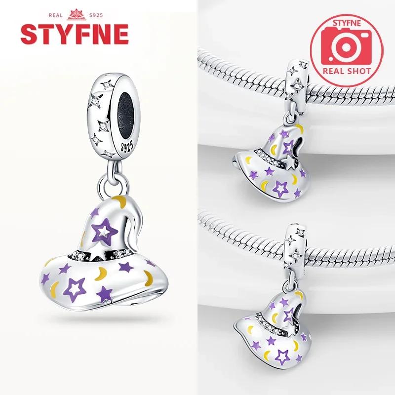 Realcopper Halloween Dangle Witch Magic Girl Charms Luminous Beads Fit Original Bracelet Diy Fine Jewelry Gifts For Women