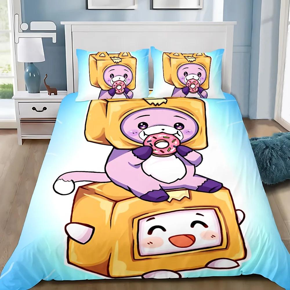 Exquisite 3D Lankyboxe Wallpaper Foxy Boxy Printing Bedding Set Duvet Cover Comforter Bed Adult Youth Girl Boy Gift