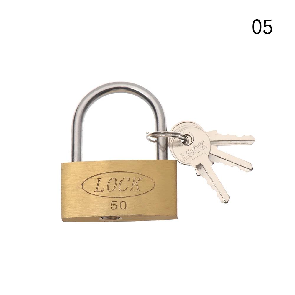 Copper Padlock Small Locks for Luggage Case Locker Home Improvement Hardware 20mm 25mm 30mm 40mm 50mm Include 3Keys