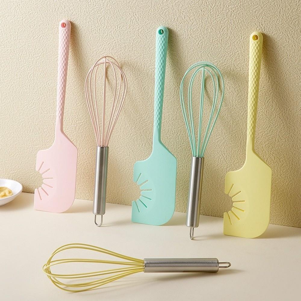 Hanging Silicone Scraper Food Grade Cream Scraper Convenient Egg Beater  Kitchen Use