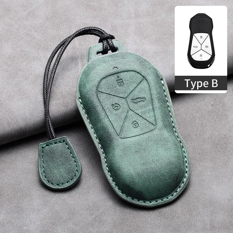 Leather Car Remote Key Case Cover for Xiaopeng Xpeng P5 P7 G3 G6 G9 G3i 2021 2022 Car Key Fob Shell Holder Keychain Accessories