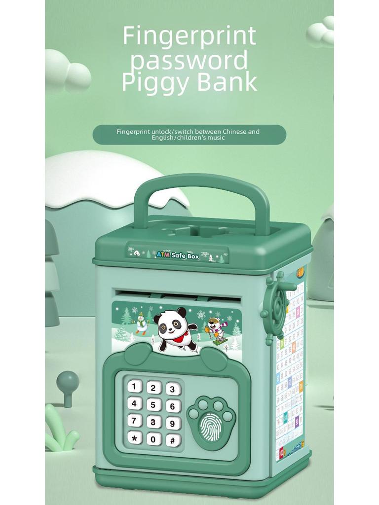 Large Capacity Fingerprint Piggy Bank for Kids - Automatic Money Roll & Birthday Gift