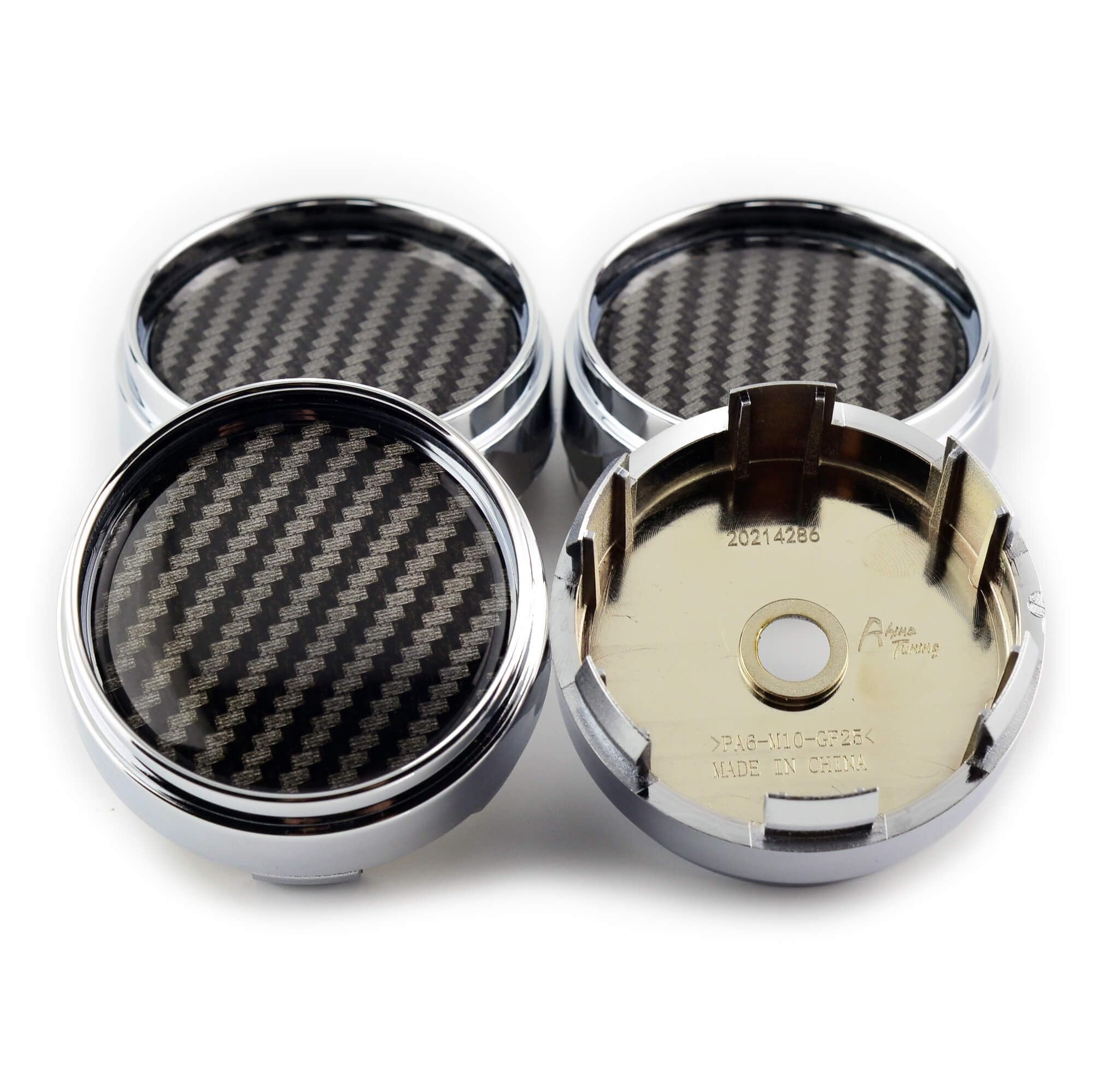 

Wheel Center Caps, 66.5mm/63mm, 4 Pieces, Carbon Silver, Wheel Covers, Center Covers