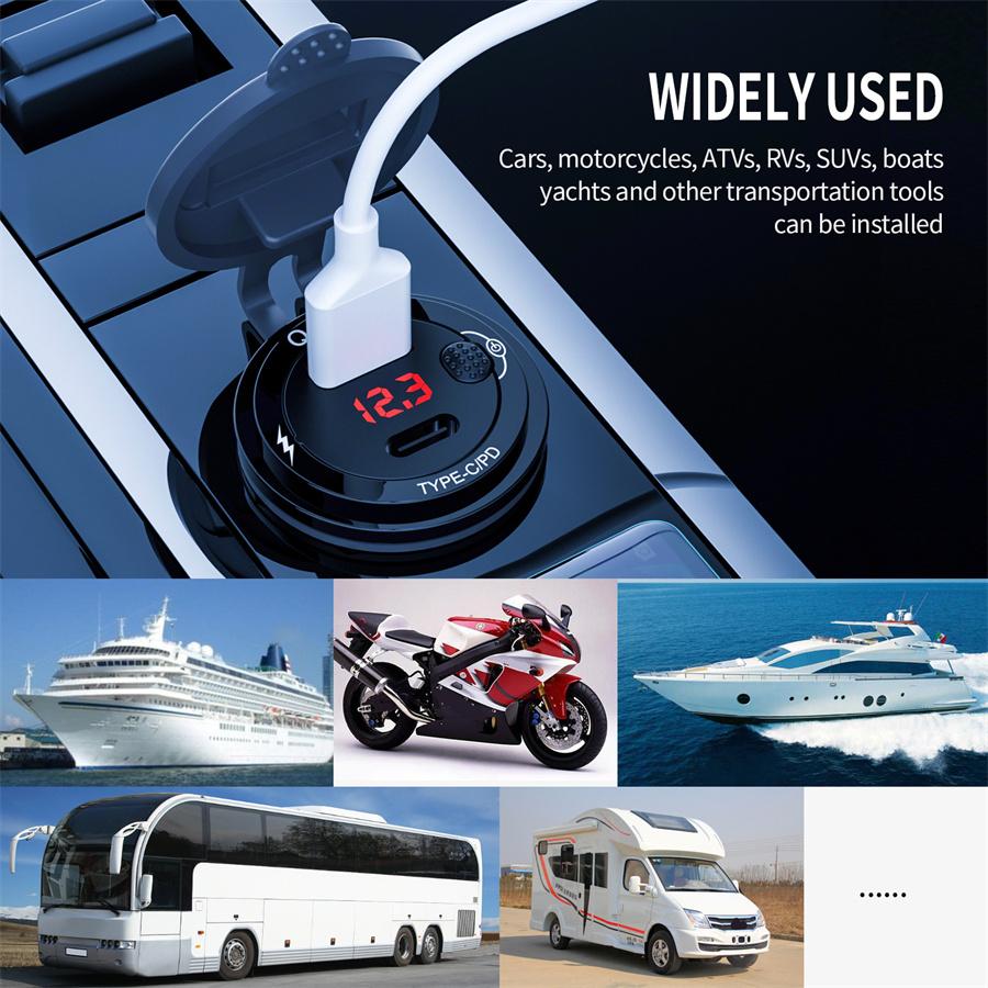 Fast Charge USB+Type-C Charger (60cm Line)