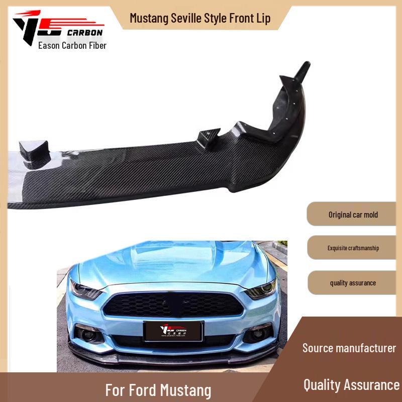 Carbon Fiber Front Lip Spoiler for 2015-2022 Mustang