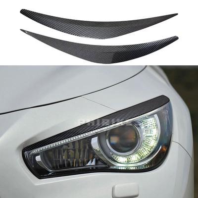 For Infiniti Q50 2014 2015 2016 2017 2018 2019 2020-2026 Headlight Eyelid Headlamp Eyebrow Sticker Strip Trim Cover