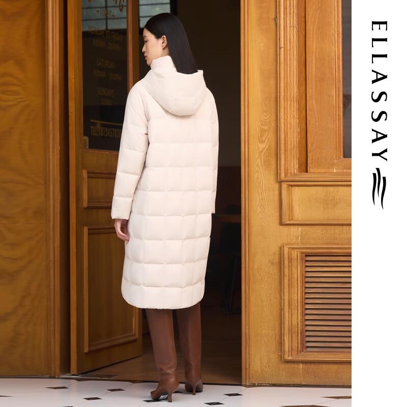 ELLASSAY 2025 Winter Women's Hooded Goose Down Long Jacket