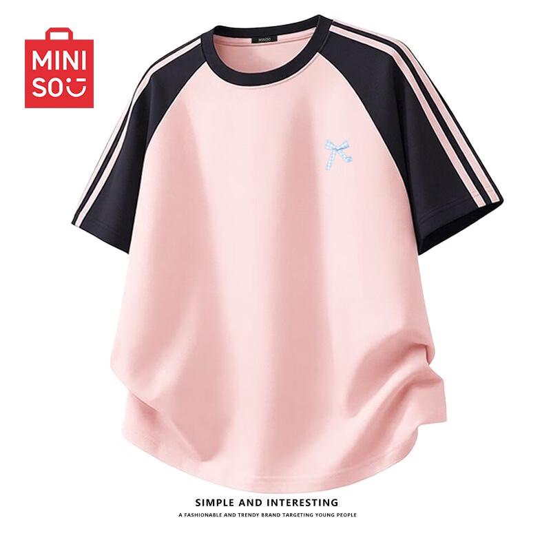 MINISO Women s Pure Cotton Loose Short Sleeve T-Shirt XL