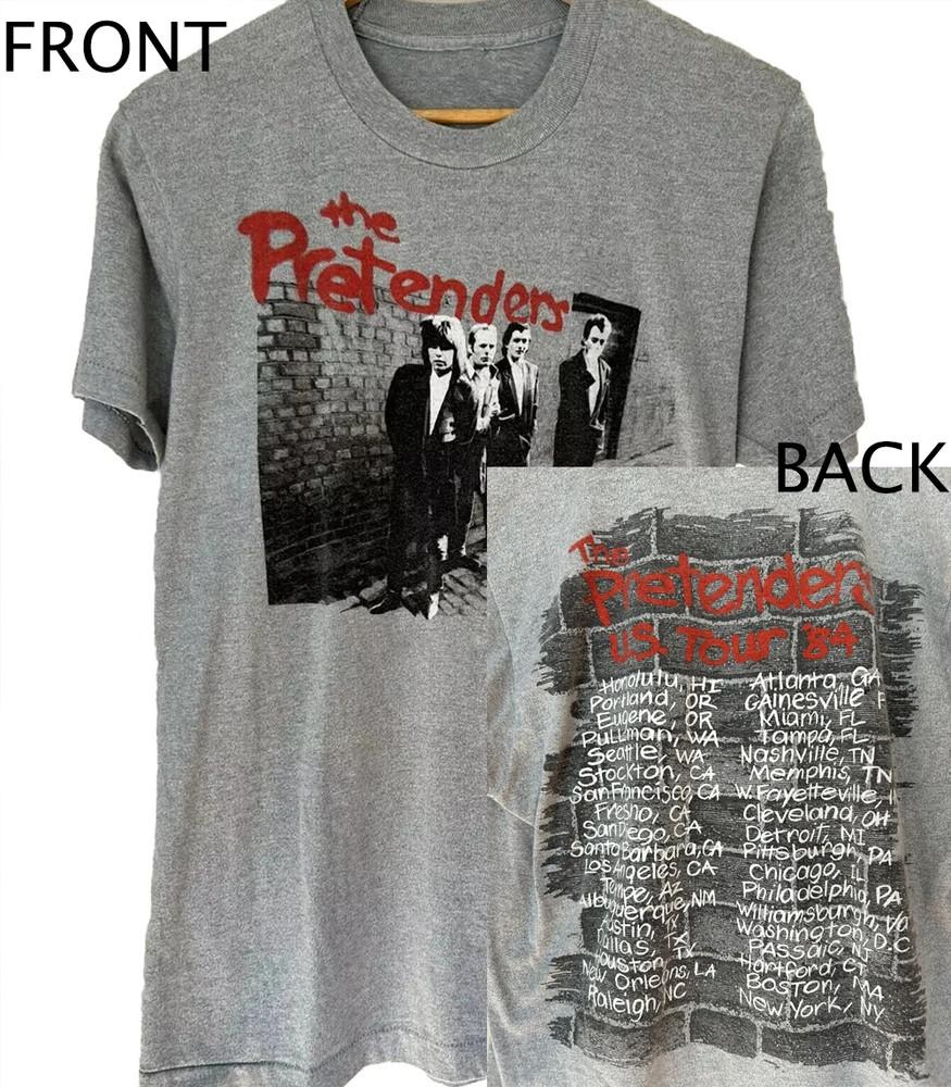 

The Pretenders T-Shirt US Tour gray Unisex tee S to 5Xl 2 sides Unisex T-Shirt XXXL