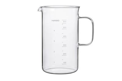 HARIO Beaker Server Crafts Science Capacity 600ml Transparent with Measuring Memory Heat Resistant Glass Made In Japan BV-600