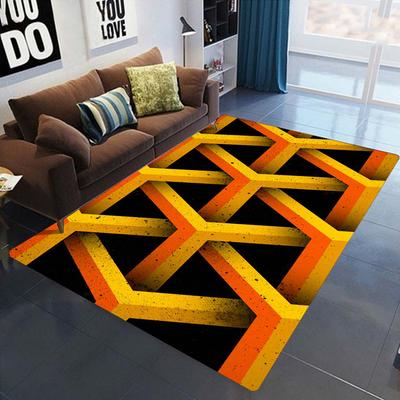 Tappeto Tappeto con Motivo Geometrico 3D Design Astratto Decorazione per la Casa Soggiorno Camera da Letto Tappetino Antiscivolo Morbido Decorazione Artistica Moderna