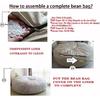 Bean Bag Inner Liner Cover(No Filler), 6 7ft Inner Liner for Bean Bag Chair Couch Cover Seat Lazy Sofa High Capacity Replacement Cover with Zipper
