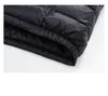 Men's Lightweight Down Vest - Sleeveless, Stand Collar, Short Style, Warm White Duck Down, Autumn/Winter Collection.