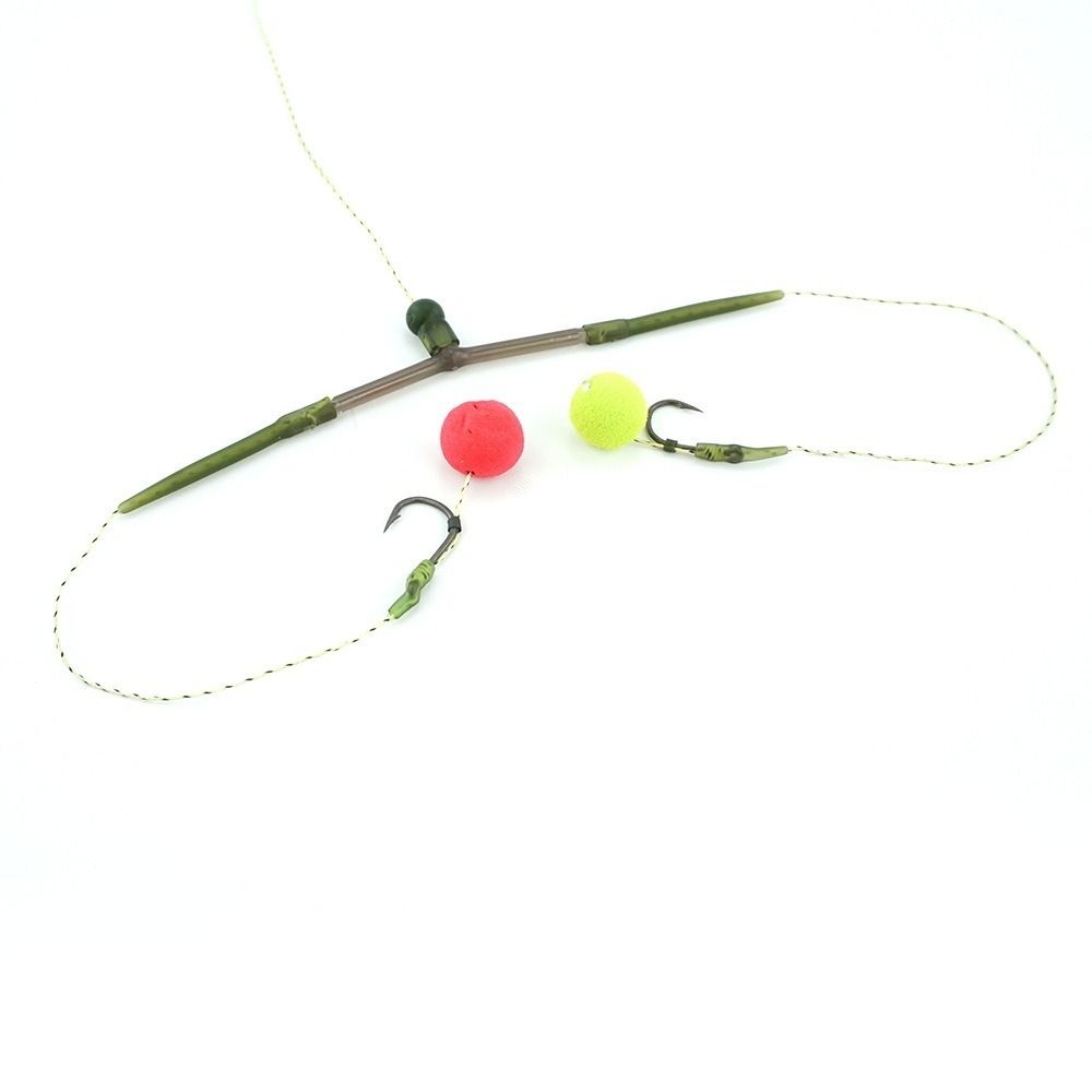 Fishing Line Space Bifurcation Anti Tangle Sleeves 2 Baits Fishing Hook Line Aligner Anti Tangle Fishing Accessories No Hooks