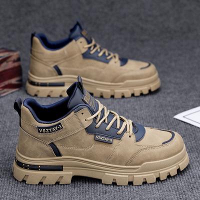 High Top Ankle Men's Boots Casual Leather Outdoor Thick Sole Walking Fashion Luxury Designer Work Sneakers Denim Winter