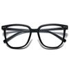 Women'S Chic Gradient Rivet Detail Street Style Fashion Glasses Sleek Black Frame with Clear Lenses Complete Edge Protection