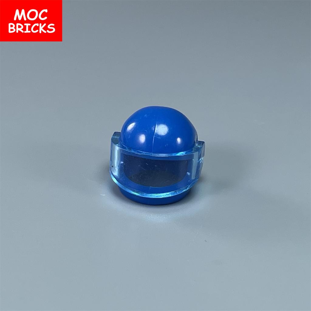 Non-Toxic 4Pcs/Lot Moc Bricks 30006 30124 88415 2446 City Motorcycle Helmet Visors Action Figure Accessory Assembles Particles Toys Gifts