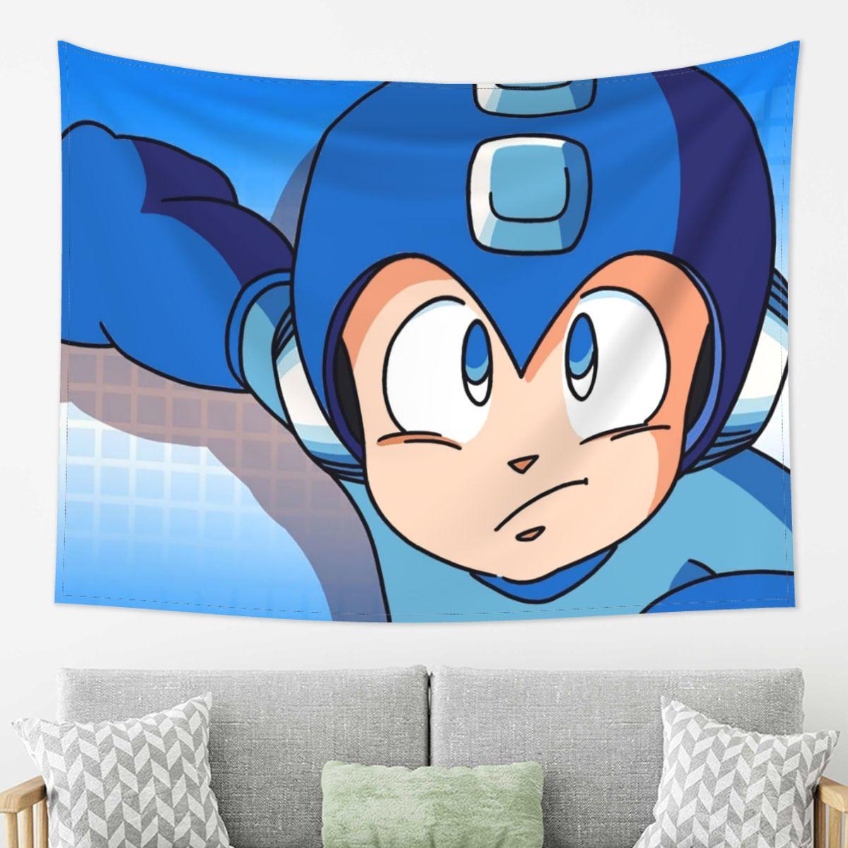 

Megaman Video Game Mega Man Tapestry Decoration Art Aesthetic Tapestries for Living Room Bedroom Home Wall Cloth Wall Hanging 74x94cm(29x37in)
