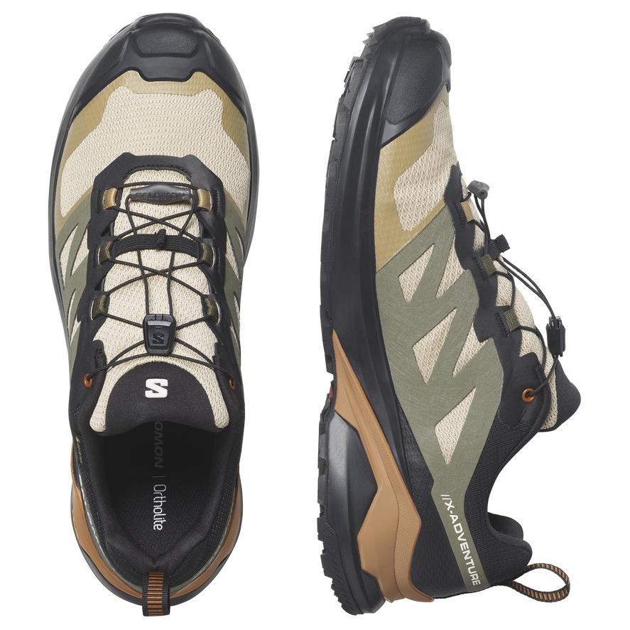 Salomon X-Adventure Comfortable Lightweight Slip-Resistant Waterproof Low-Top Trail Running Shoes Men sneaker Green Black 473213