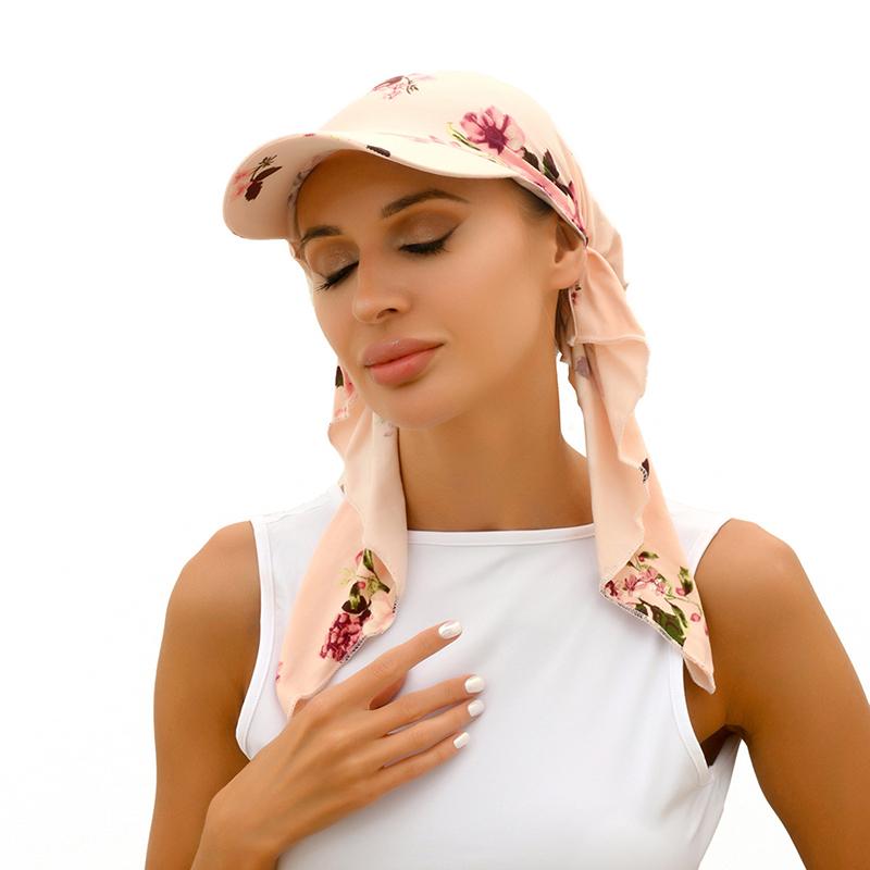 Trendige bedruckte muslimische Hijab-Kappen mit Schirm Damen Baseballkappe Kopfbedeckung Ramadan Damenmode Turban Haube